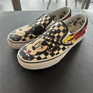 Vans Mickey and Minnie slip ons / worn once / women’s 8.5 and men’s 7